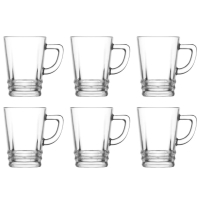 Glastassen mit Henkel Elegan 6er Set 250ml Lav