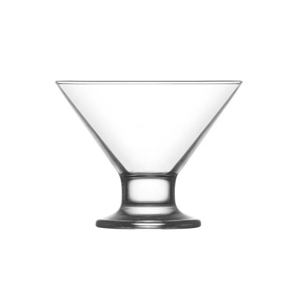 LAV Dessertschalen Set Eleganz 3-teilig 165ml Eis- Pudding- Fruchtschalen aus Glas stapelbar spülmaschinenfest CRE367A