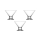 LAV Dessertschalen Set Eleganz 3-teilig 165ml Eis- Pudding- Fruchtschalen aus Glas stapelbar spülmaschinenfest CRE367A