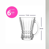 Türkische Teegläser Venüs 6er Set 150ml Lav
