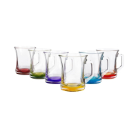 LAV Teeglas Set Coral 225 ml 6er Set mit Henkel –...