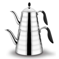 Türkische Teekanne Caydanlik Edelstahl Korkmaz VİVA...