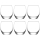LAV Empire Gläser Set 405 ml 6er Set bauchige Cocktail Trinkgläser aus Glas transparent EMP364E