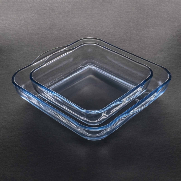 Borart 145028 Auflaufform Set 2teilig Quadratisch