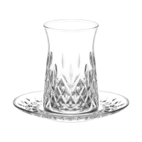 LAV Odin Teegläser 12-teilig – 6 Çay Gläser & 6 Untertassen 160 ml
