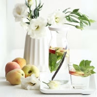 Glaskaraffe mit Deckel 700 ml, transparent, LAV Fonte...