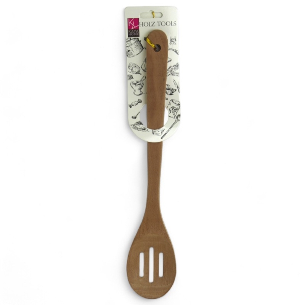 Kaya Home Holz Tools Suppenlöffel mit 3 Schlitzen