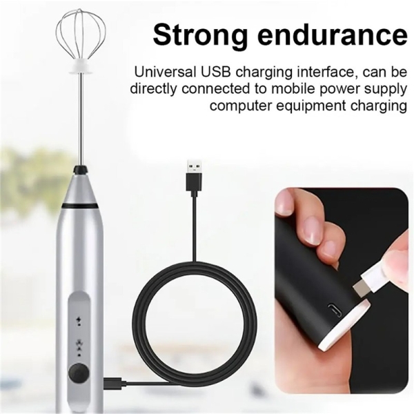 Elektrischer Schneebesen Mixer mit USB Ladekabel