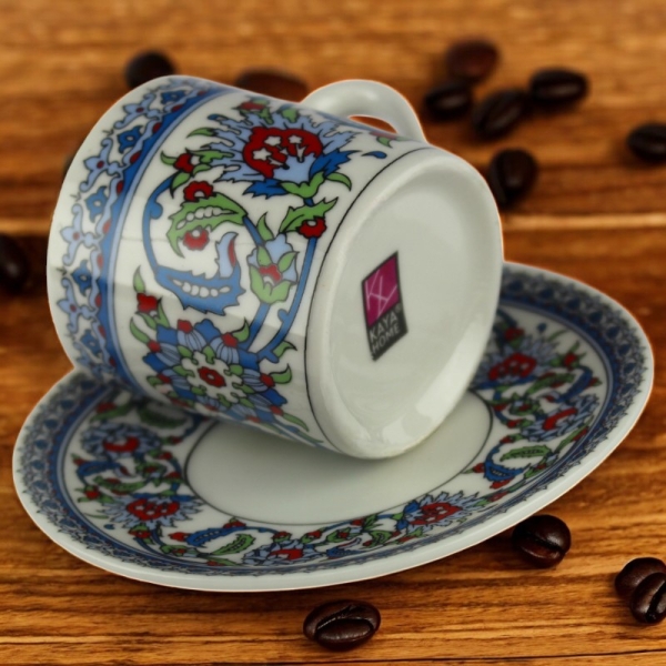 Tasse A Cafe Lot De 6 Tasses à Café En Porcelaine De Kutahya