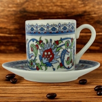 Kaya Home MokkatassenSet TOPKAPI für 6 Personen 6 Tassen 6 Unterteller 85ml K8748