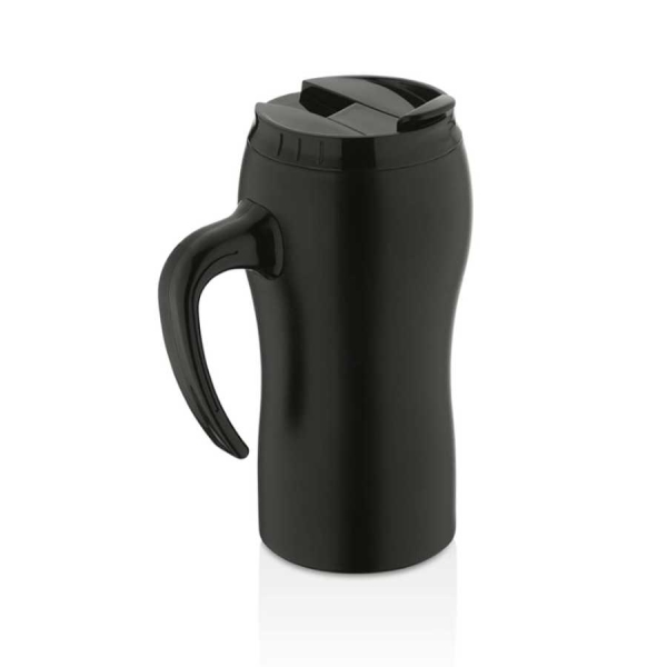 Korkmaz Comfort Thermobecher Edelstahl Schwarz