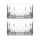 LAV Odin Snackschalen Set 2er 260ml Art-deco Snackschale Glas diamantgeschliffen spülmaschinenfest