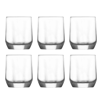 LAV Diamond Wassergläser 6er Set 310 ml – Trinkgläser für Wasser, Saft & Limonade, spülmaschinenfest