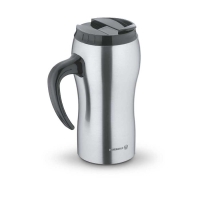 Korkmaz Thermoskanne Edelstahl 500 ml Comfort Becher Grau