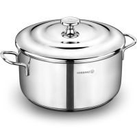 Korkmaz Kochtopf aus Edelstahl Tencere Droppa 8 l 28x14cm...