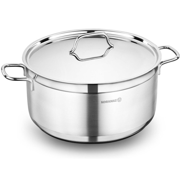 Korkmaz Kochtopf Edelstahl Induktionsgeeignet 22x12cm 4l Alfa A1019