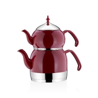Korkmaz Teekanne aus Edelstahl Induktion Rena Red Tea Pot...