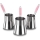 Korkmaz Coffee Pot Set Pink Cezve Takimi aus Edelstahl Induktionsgeeignet Flora