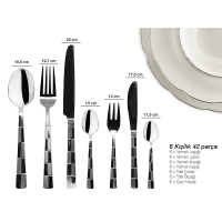 Akkaya 89teiliges Besteck Set 89 Parca Catal Kasik Takimi Y021
