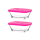 LAV Aufbewahrungsdosen Set Defne Cube 2er Set 375ml luftdicht mit pink Deckeln Glasdosenr