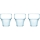 Pasabahce Mini Cornet Blau TrinkGläser 3er Set spülmaschinenfeste WasserGläser TrinkBecher aus Glas SaftGläser 245ml 410006
