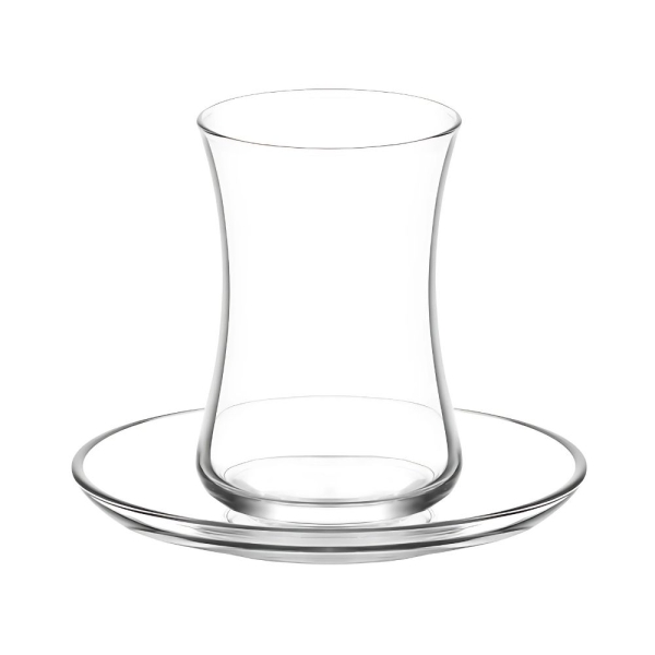 LAV Duru 12er Set Türkische Teegläser 225ml Elegantes GlasSet für Teegenuss