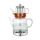 Weissberg Elegante Glasteekanne mit integriertem EdelstahlInfuser Induktionsgeeignet W56 2 Liter