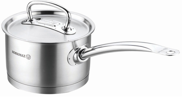Kochtopf Edelstahl Korkmaz Pro Line 16 Cm Induktion Matt Edelstahl