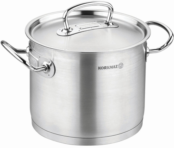 Kochtopf Edelstahl Korkmaz Pro Line 20 Cm Induktion Matt Edelstahl