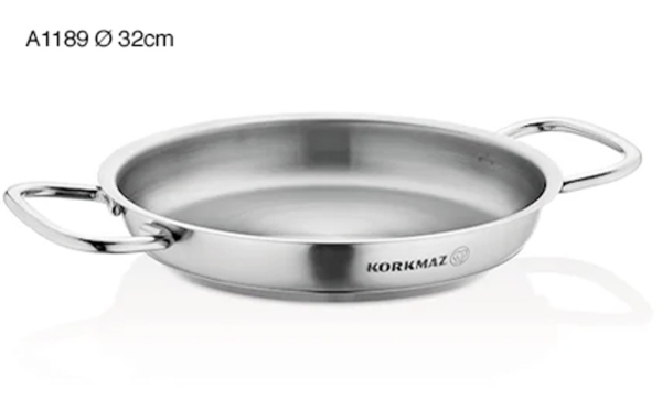 Bratpfanne Edelstahl Korkmaz Pro Line 32 Cm Induktion Matt Edelstahl