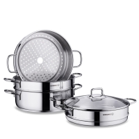 Topfset Edelstahl Korkmaz Perla 28 Cm 2 Teilig Induktion Poliertes Edelstahl