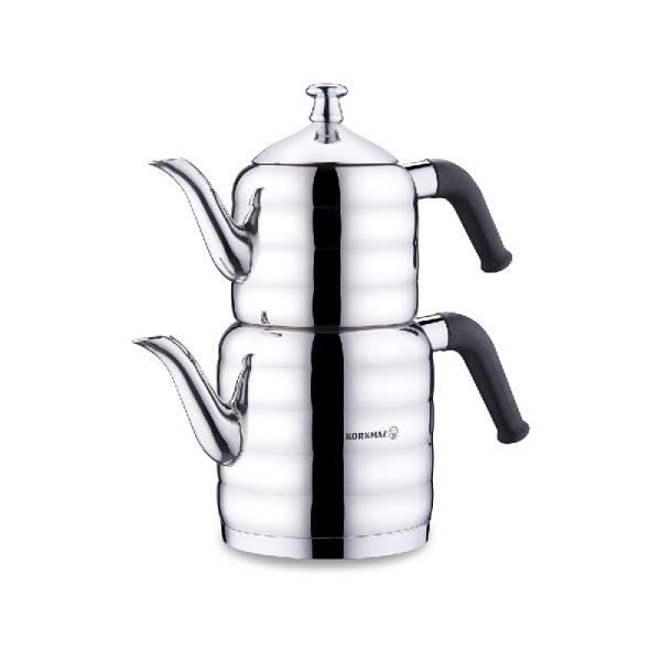 Korkmaz Teekanne aus Edelstahl Induktion Mina Maxi Tea Pot Set