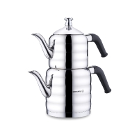 Korkmaz Teekanne aus Edelstahl Induktion Mina Maxi Tea...