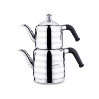 Korkmaz Teekanne aus Edelstahl Induktion Mina Maxi Tea...