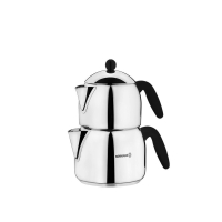 Korkmaz Teekanne aus Edelstahl Induktion Orbit Mega Tea Pot Set