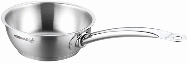 Bratpfanne Edelstahl Korkmaz Pro Line 16 Cm Induktion Matt Edelstahl