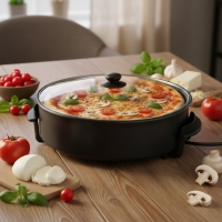 Pizzapfanne Elektropfanne Multipfanne 42x9cm Regelbarer...