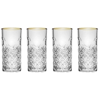 Pasabahce Golden Timeless Longdrinkgläser 4er Set Lang 450 ml 1109141