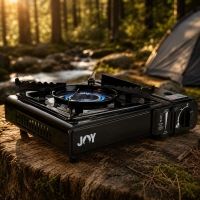 JOY Camping Gaskocher mit Koffer – Piezo-Zündung, für 227 g Butan-Kartuschen