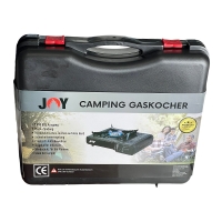 JOY Camping Gaskocher mit Koffer – Piezo-Zündung, für 227 g Butan-Kartuschen