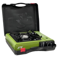 JOY Camping Gaskocher mit Koffer – Piezo-Zündung, für 227 g Butan-Kartuschen