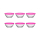 LAV Elis Schüssel Set 6er 320ml Glas Schalen mit Deckel für Müsli und Dessert