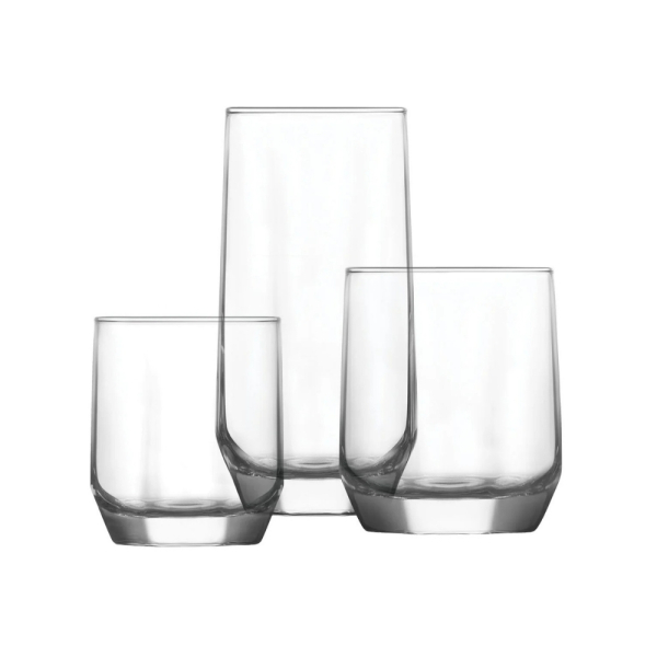 LAV Dias1 Diamond Gläserset 18teilig Multigrößen Wassergläser 385ml 310ml 215ml Perfekt für Jeden Anlass