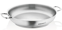 Korkmaz Proline Paellapfanne 20 cm 1,0 l – mit zwei Griffen, Edelstahl satiniert