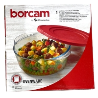 Pasabahce 59123 Borcam Set 1pcs Runde Schale Plastikdeckel