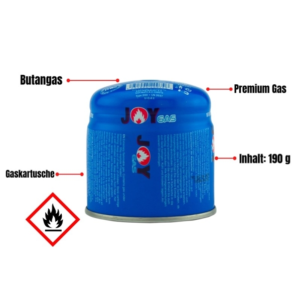 Joy Gas 190g Gaskartusche EN417