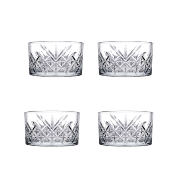 Pasabahce Timeless 530040 Snackschale 515ml Glasschüssel Glasschale 4er Packung