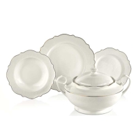 Korkmaz Eliza Collection Dinner Set Essgeschirr aus Porzellan 60 teilig
