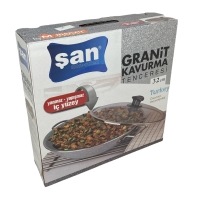 Menzir San Bräter aus Granit Kavurma Tenceresi Wok 32cm