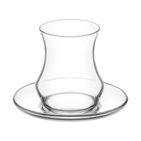 LAV Eda Teegläser 12-teilig – 6 Çay-Gläser & 6 Unterteller 170 ml